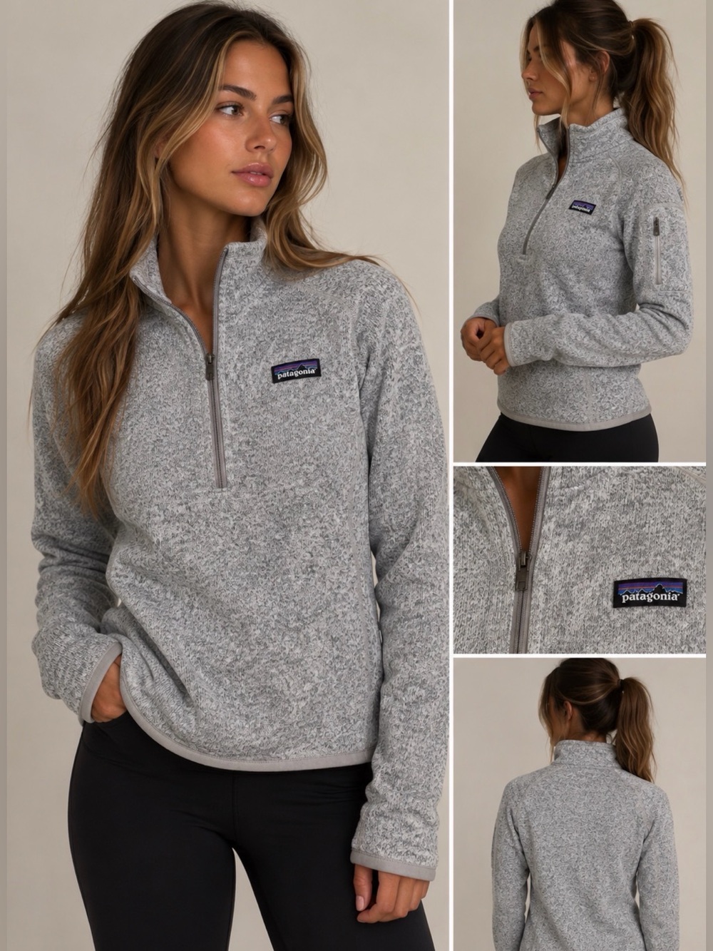 Patagonia Women’s Better Sweater® 1/4-Zip Fleece — Size Small Heathered Gray